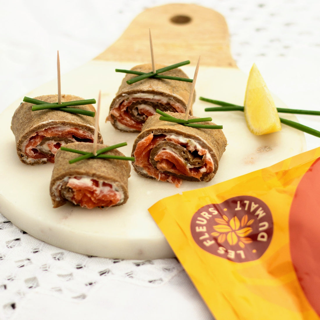 CRÊPES ROULÉES au saumon